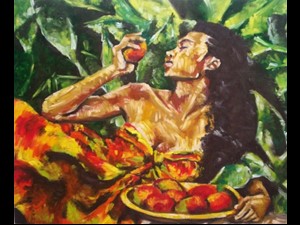 Woman and Mangos