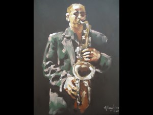 Man Playing Sax