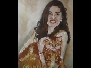 Portrait of Camila Briani with 'Garfield’
